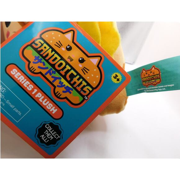 Sandoichis Tammy The Grilled Cheese Tabby Sandwich Plush #5 Series 1 Brand New - Picture 7 of 8